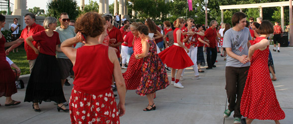 Red Skirts Swirl