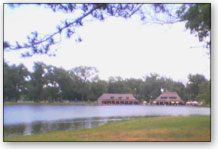View of boathouse from the dance floor